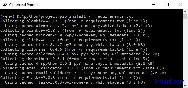 Menjalankan project python 4